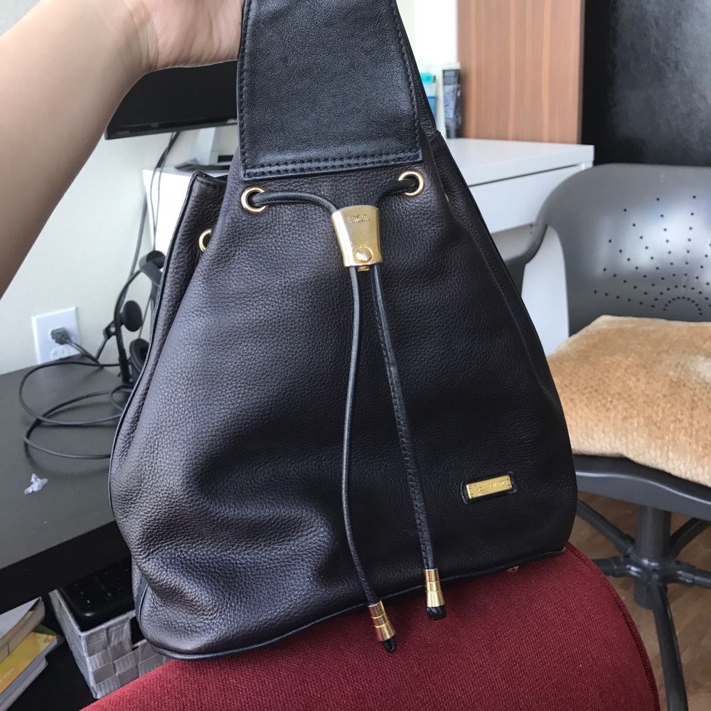 Italian leather bucket bag