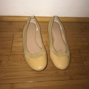 Nude patent flats sz 6