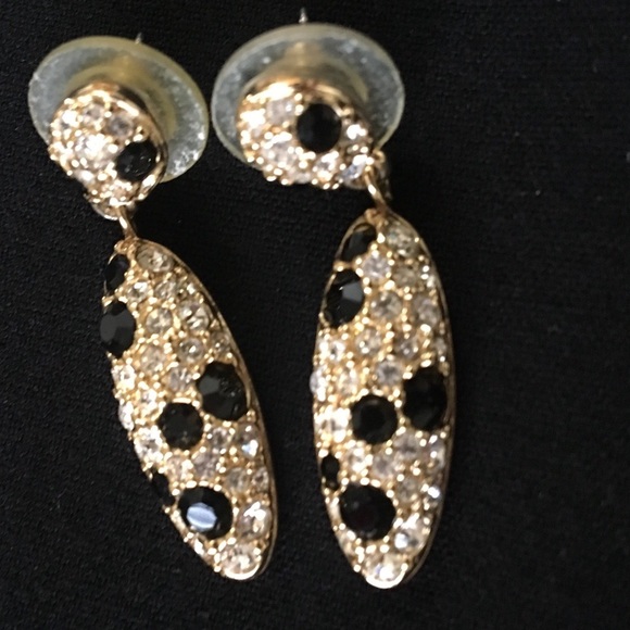 TeArdr0p DiAm0nD CrusTeD GoLd PlaTeD EaRniNgs OnyX - Picture 3 of 11