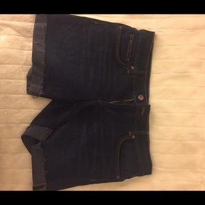 Joe's Jeans rolled shorts with fray. Dark wash!