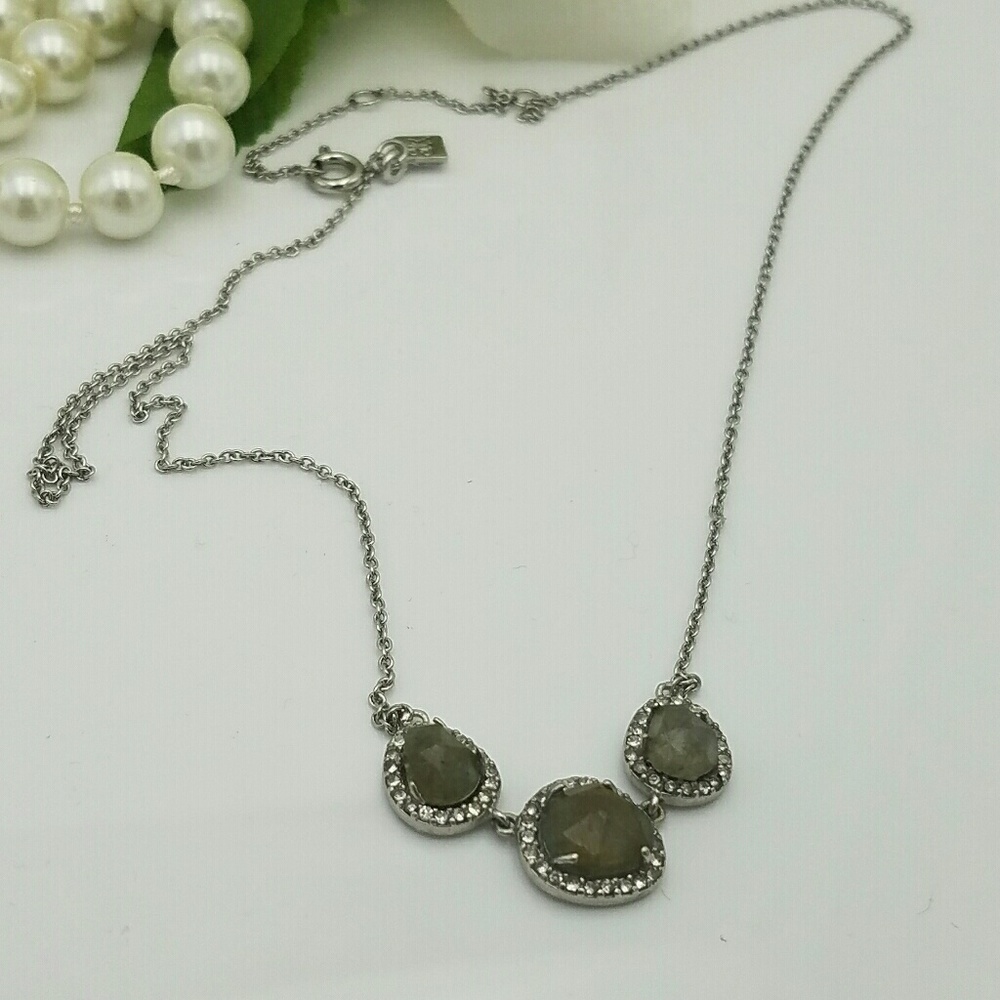 Teal Stoned Silver Necklace