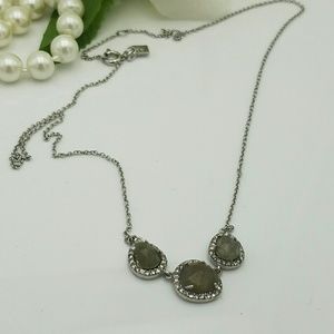 Teal Stoned Silver Necklace