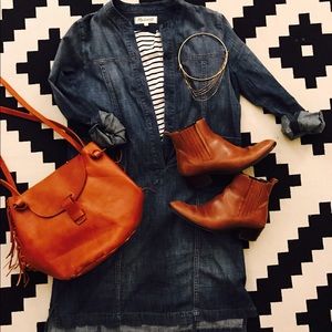 Madewell denim pullover dress