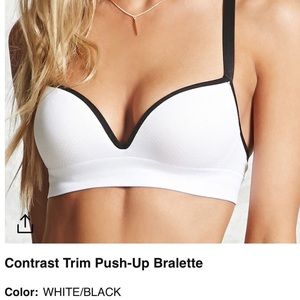 Contrast Trim Push-up Bralette