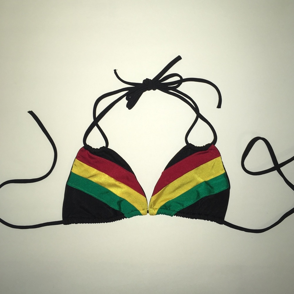 Reggae color bikini top