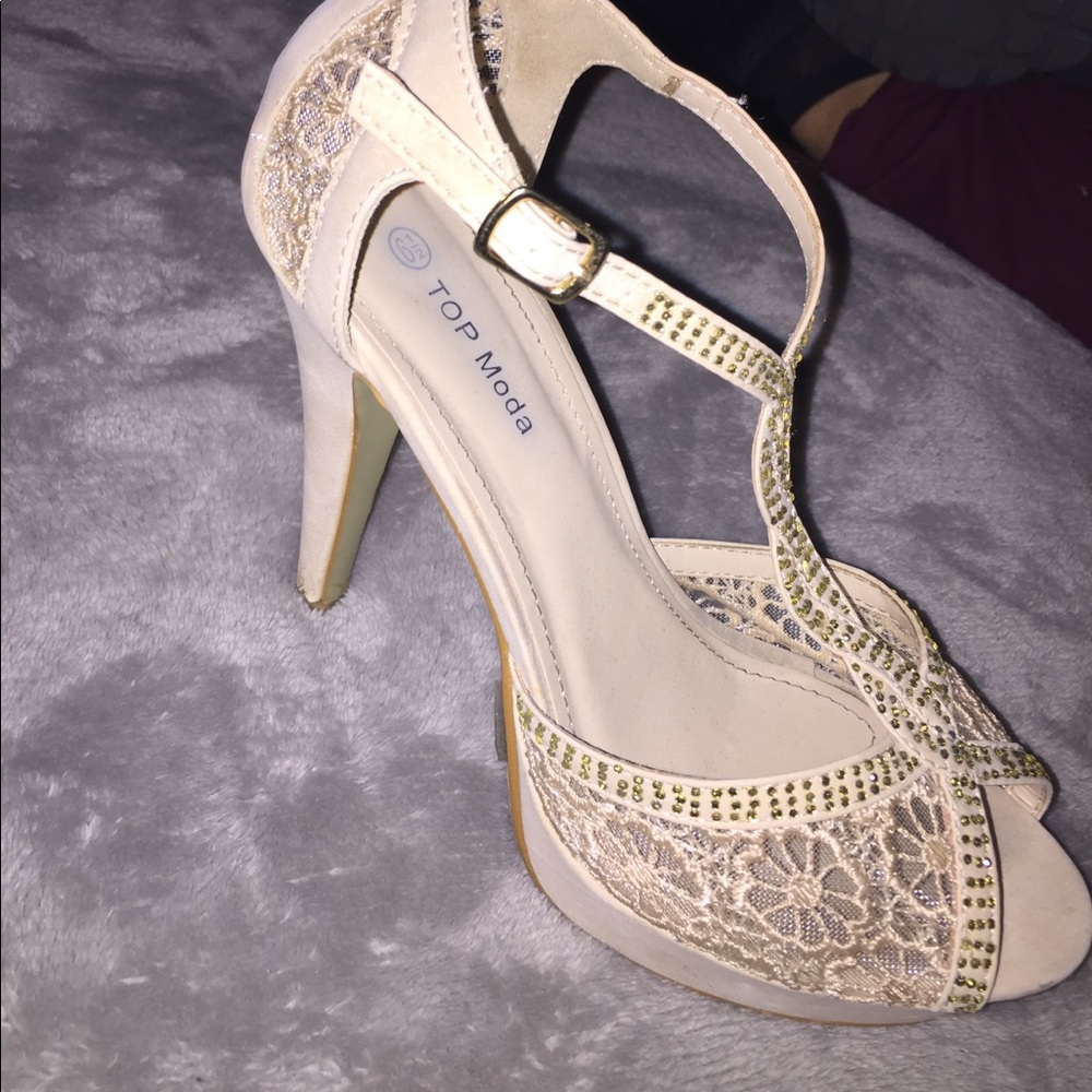 Champagne heels