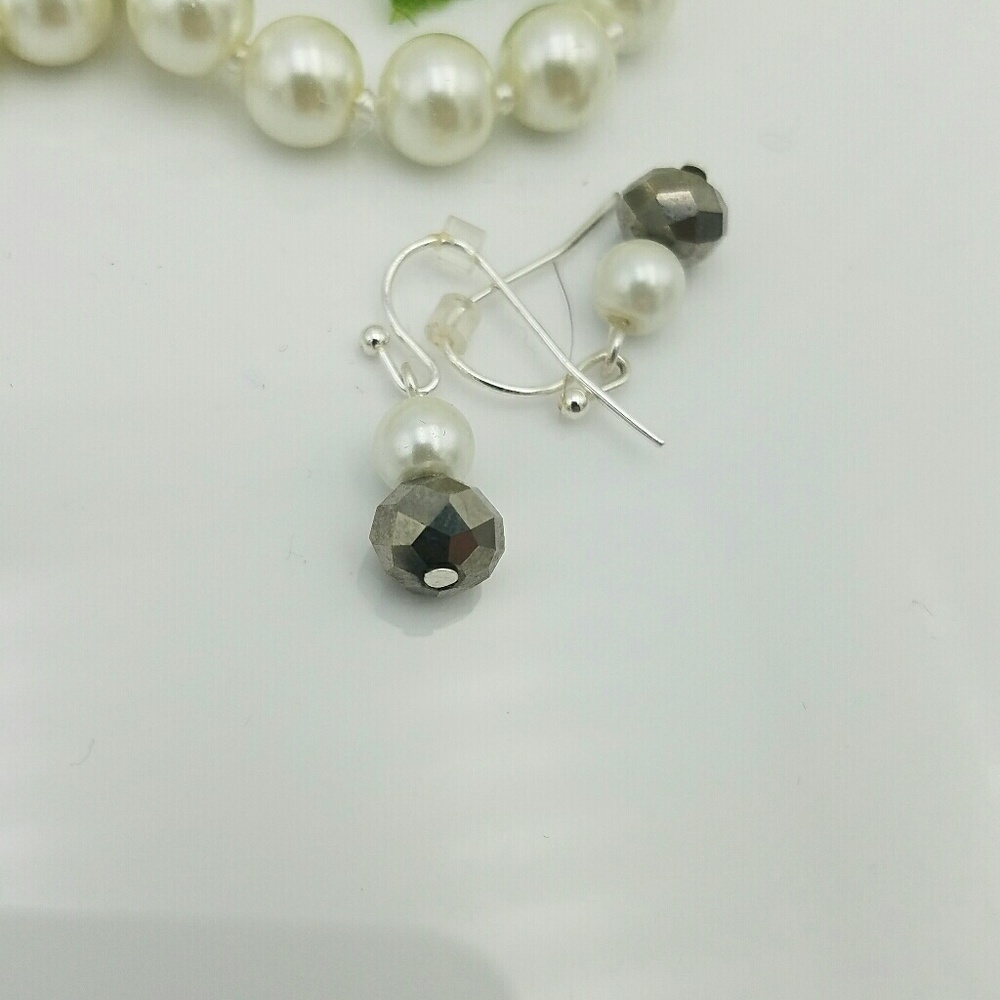 Silver & Pearl Earrings