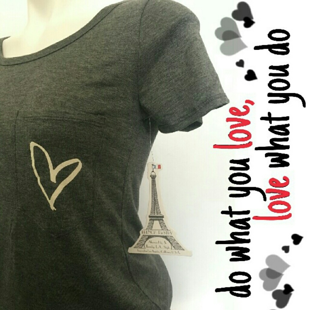 Heart Pocket Tee (Gray)