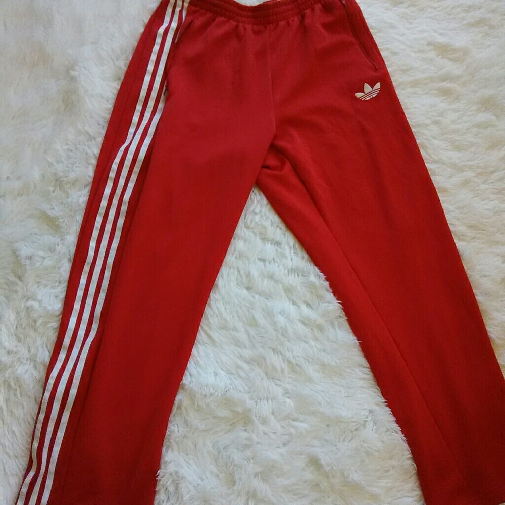 Red adidas sweats