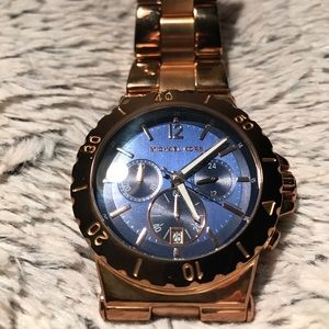 Michael Kors Women's Dylan Blue Rose Gold Watch