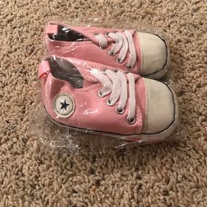 Pink crib shoes