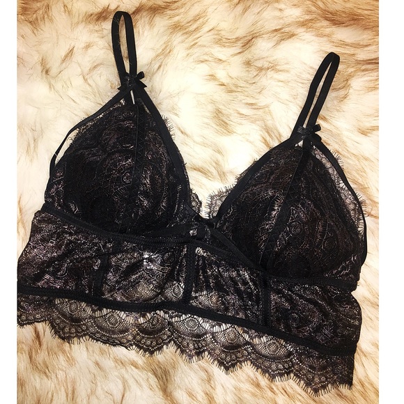 Brandy Melville Other - Black eyelash lace bralette