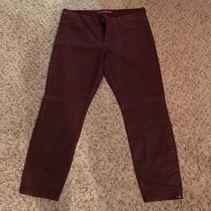 Banana Republic Leather Look Skinny Jeans