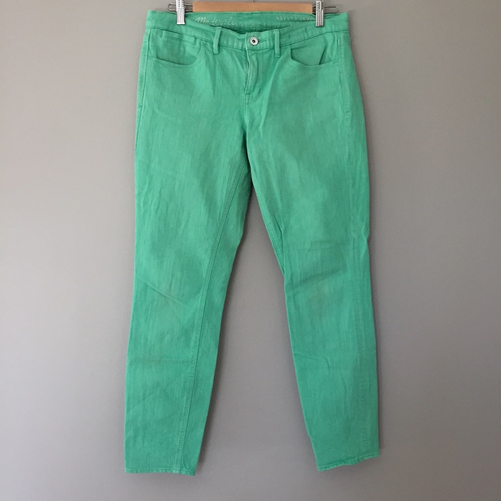 Madewell skinny skinny soft mint ankle jeans 29