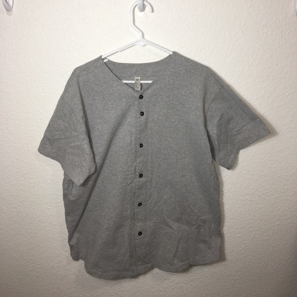 Great American Apparel gray baseball jersey  Sz. L