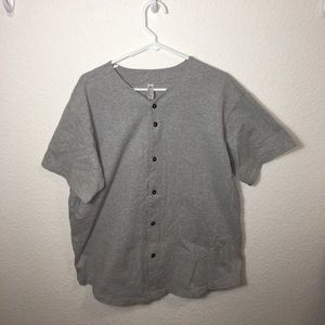 Great American Apparel gray baseball jersey  Sz. L