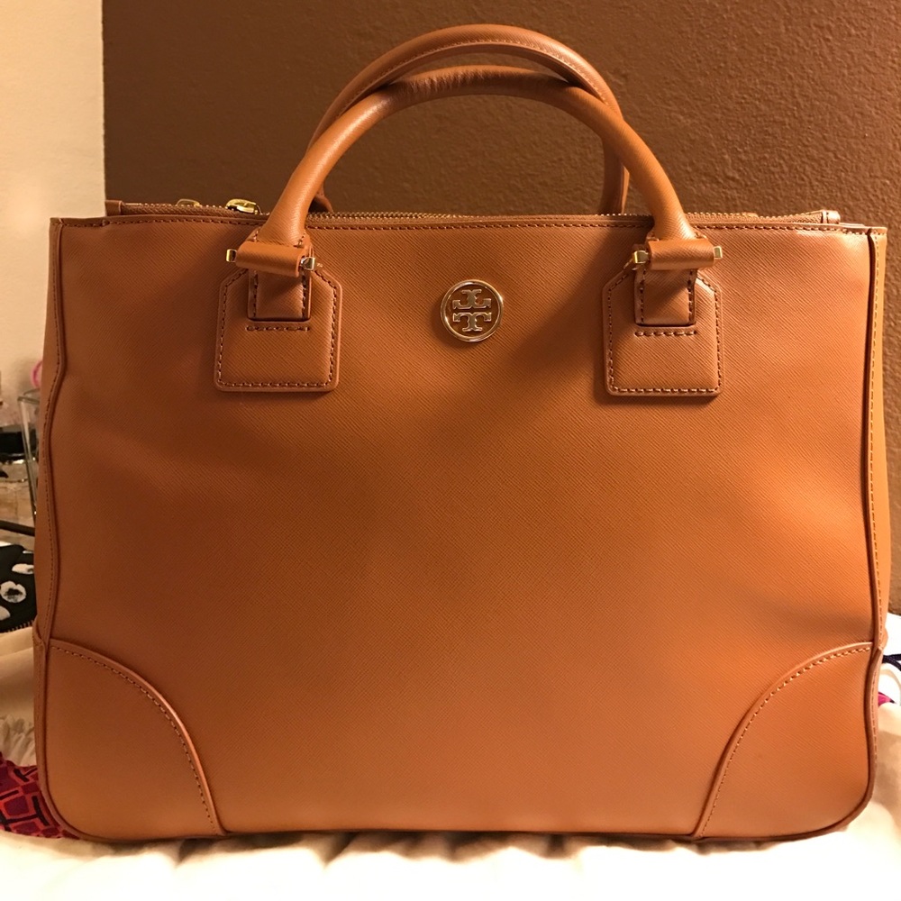 Tory Burch Robinson Double Zip Tote EUC