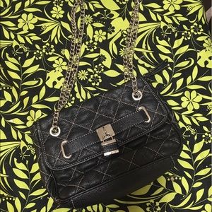 Nine West, black and silver accents purse