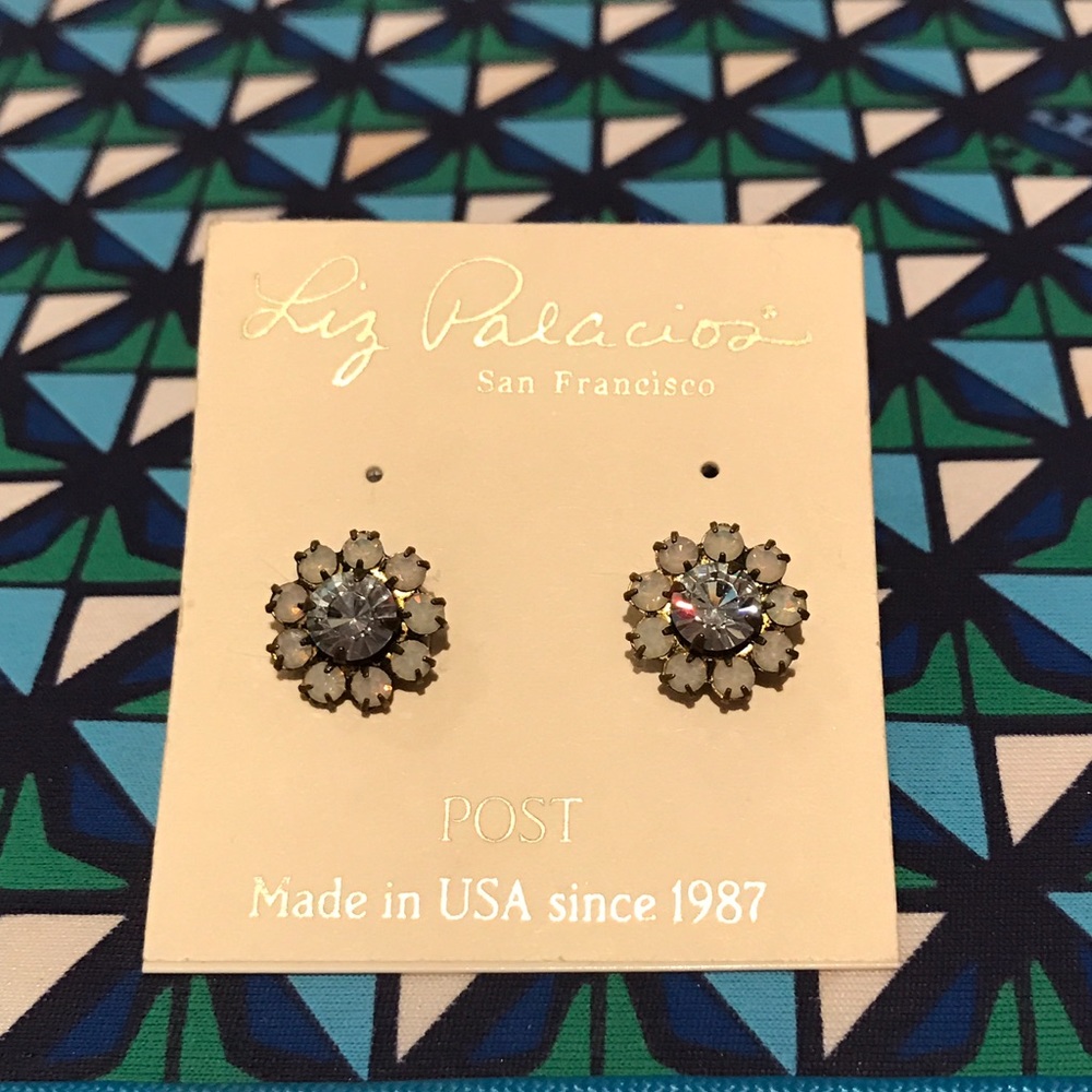 Swarovski crystal earrings with flower designs NEW