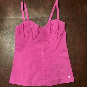 GUESS bright lavender bustier top
