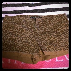 Cheetah Print Jean shorts
