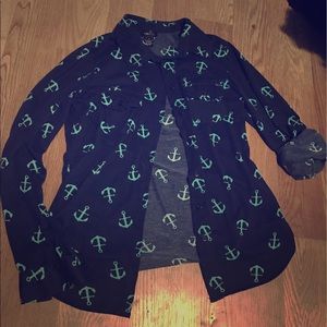 Blue long sleeve shirt size small