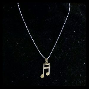 NWOT UNISEX MUSIC NOTE NECKLACE / Stainless steel