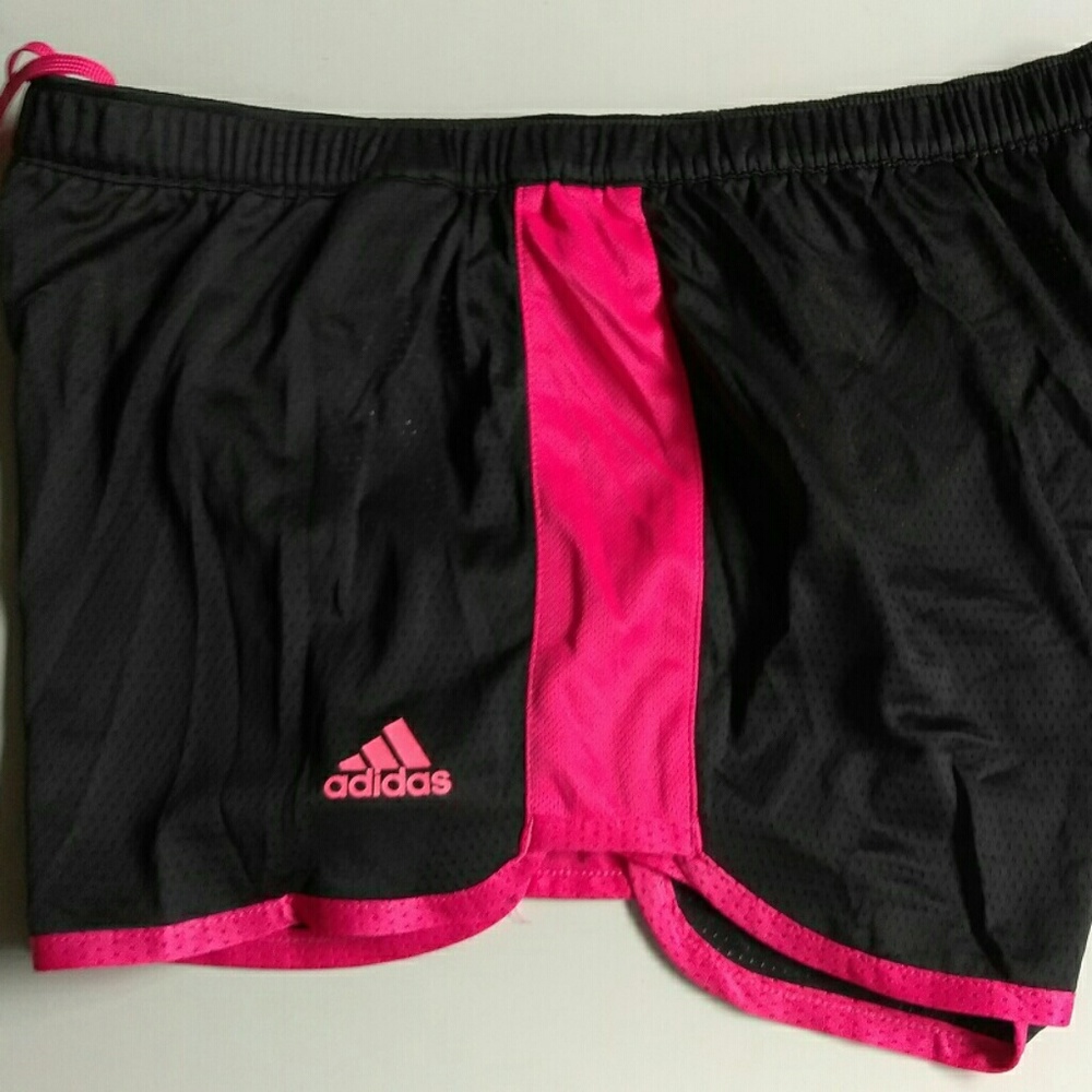 Adidas Black Pink Running Shorts Sz M