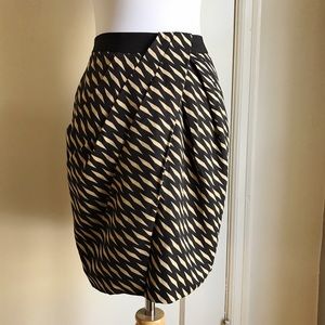Anthropologie Tulip Black and Tan Skirt