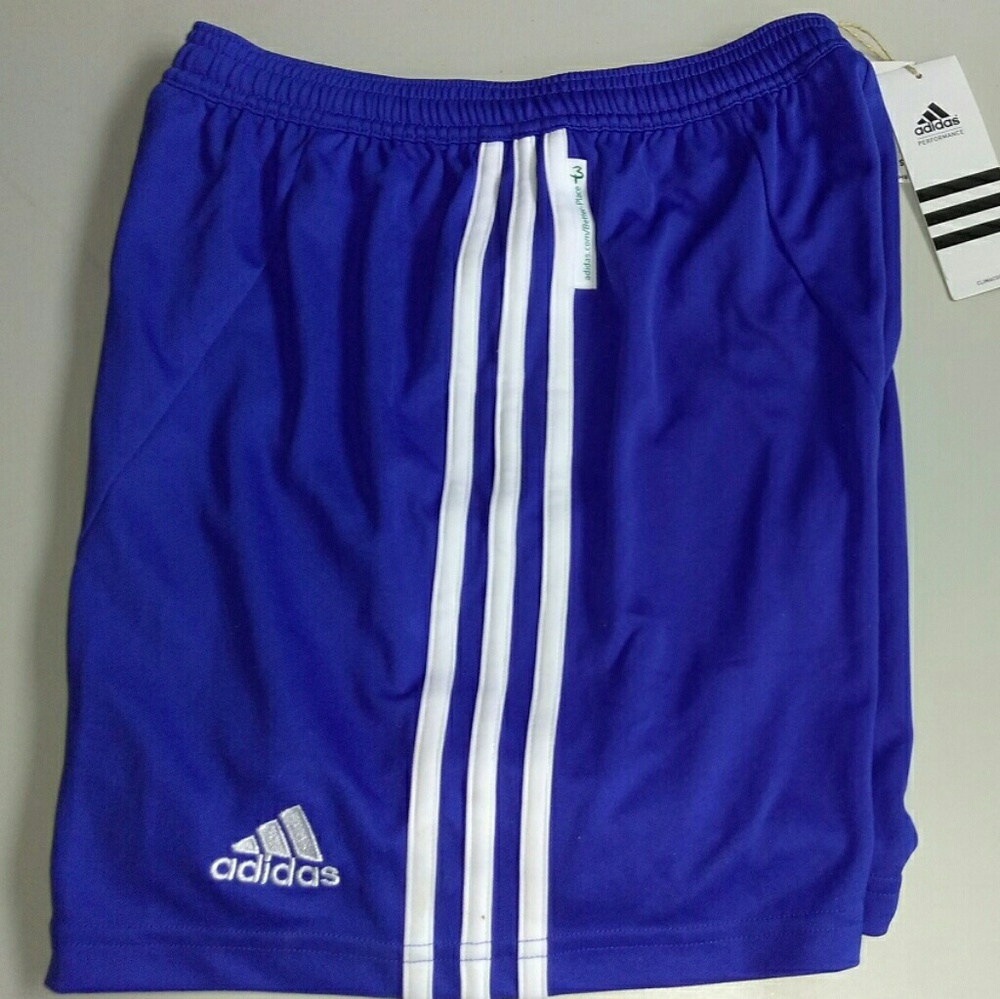 Adidas Condivo Blue White Soccer Shorts XS