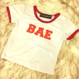 BAE ringer crop top