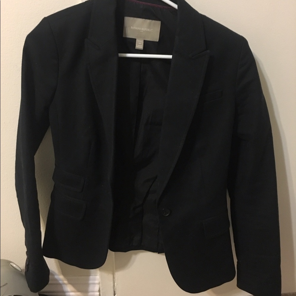 Banana republic black petite blazer