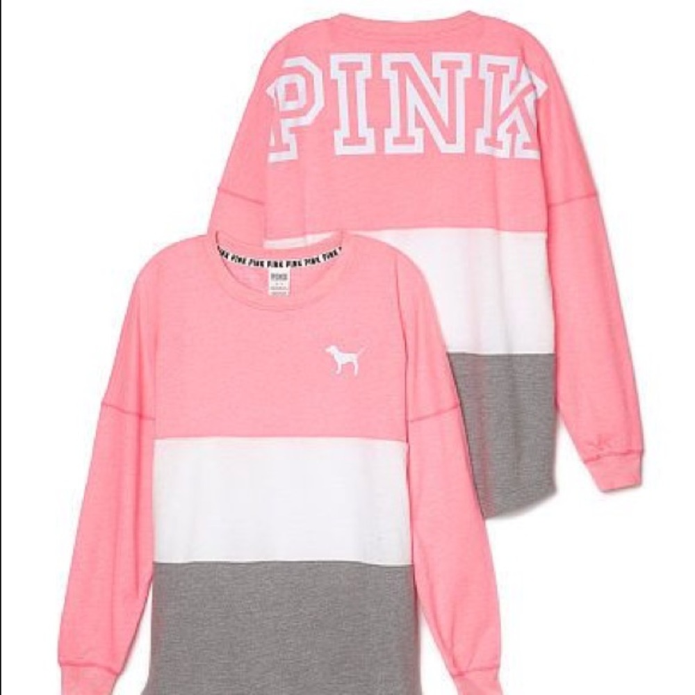 Victoria's Secret Pink Varsity Crew Sweatshirt