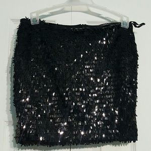Black sequin skirt