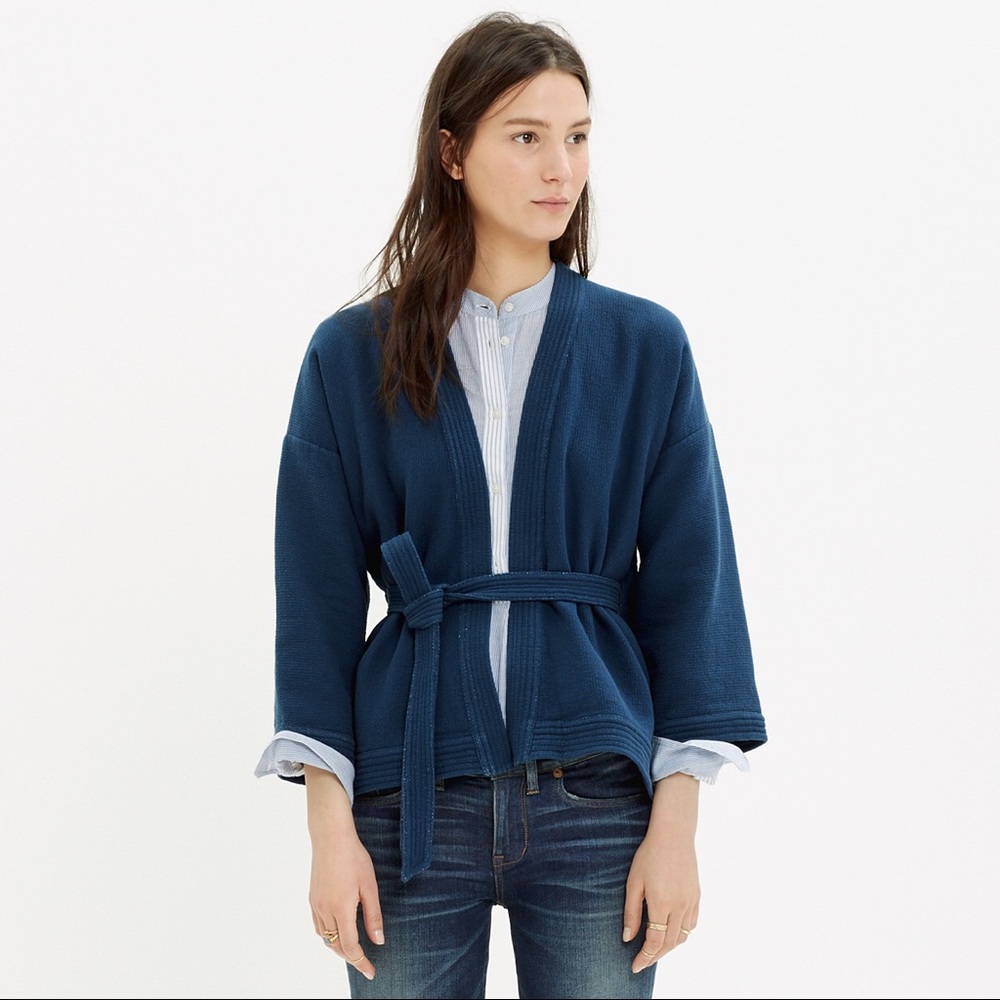 Madewell blue kimono swing jacket