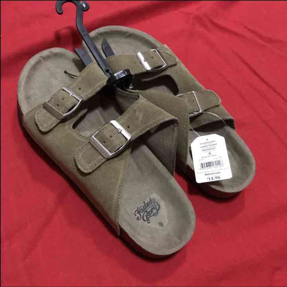 New Tan Buckle sandals size 9