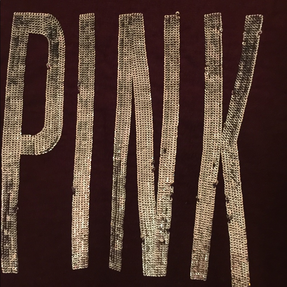 Maroon Victoria secret pink hoodie