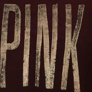 Maroon Victoria secret pink hoodie