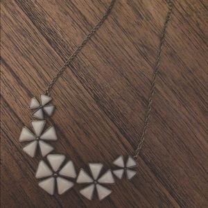 Soft Chrome Statement Necklace