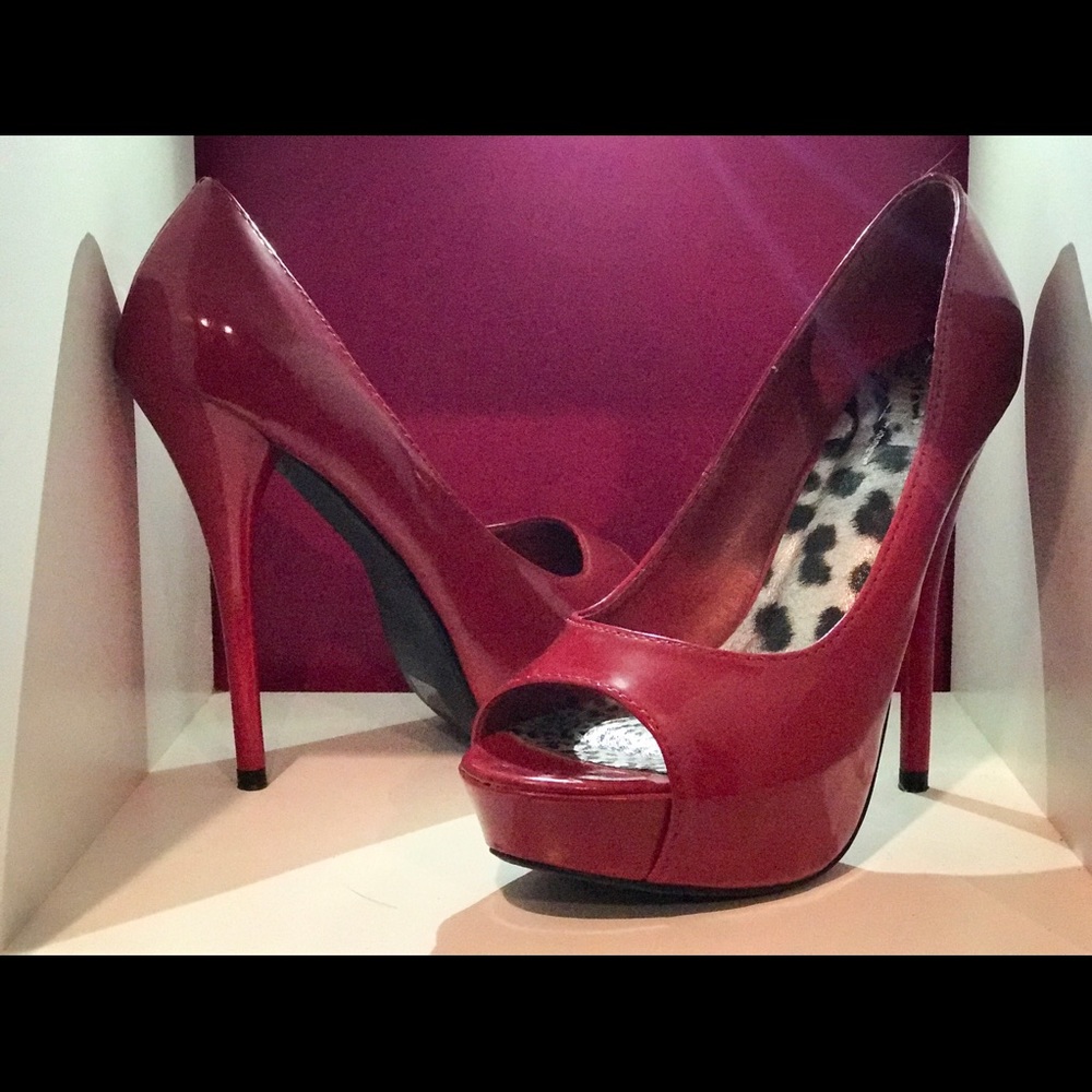 Peep Toe Platform Heels