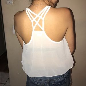 White Hollister Crop Top