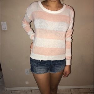 Pink stripes Knit longsleeve Forever21