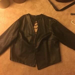 Faux leather jacket