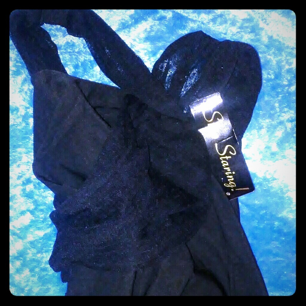 One strap black cocktail dress