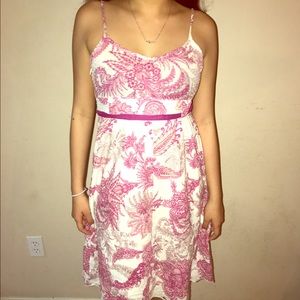 Pink Patterned dress by Charlotte Russe