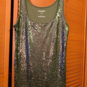 Green sparkly tank