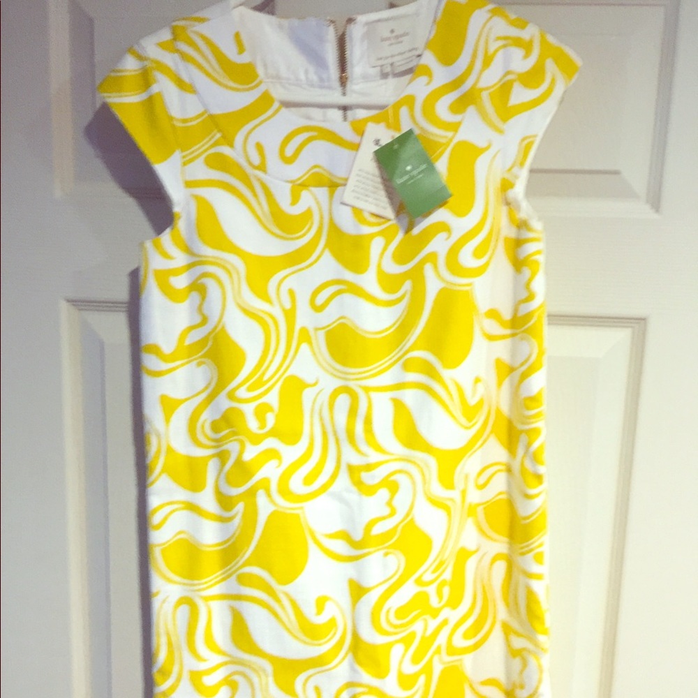 Kate Spade Mina yellow/ white dress