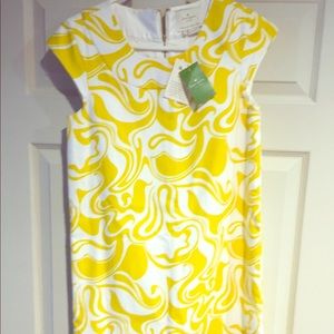 Kate Spade Mina yellow/ white dress