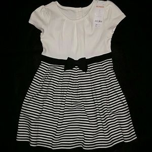 Gymboree little girls black and white dress