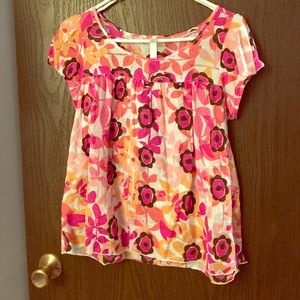 ⭐️final price⭐️ floral short sleeve top